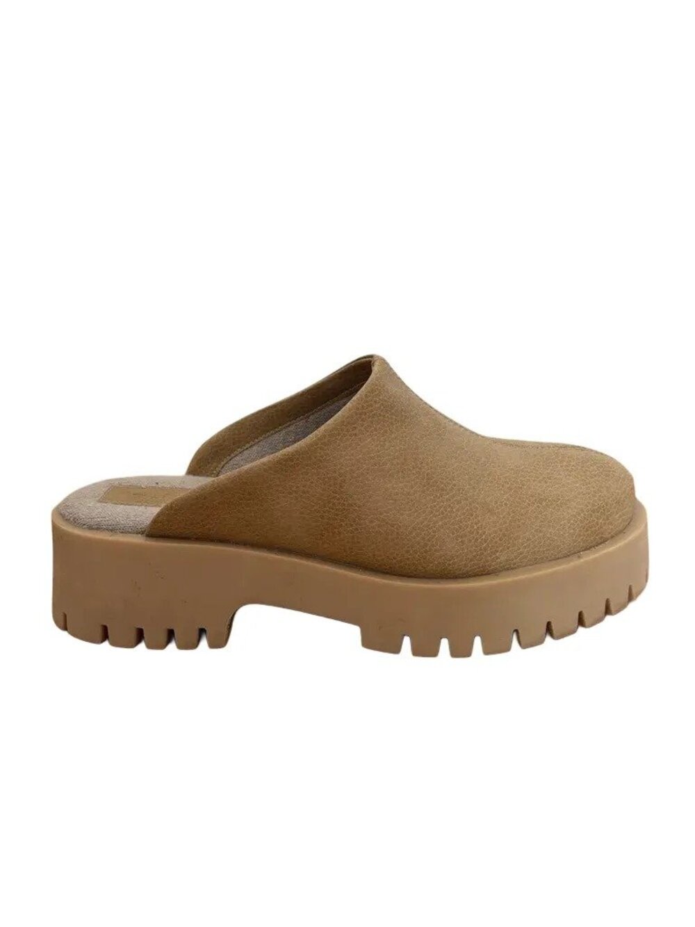 CALIA Kendra Chunky Platform Clogs in Tan SZ 8